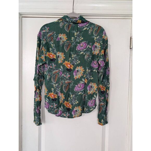 Equipment Femme Button Up Blouse women's‎ 4 green floral career - Picture 6 of 6